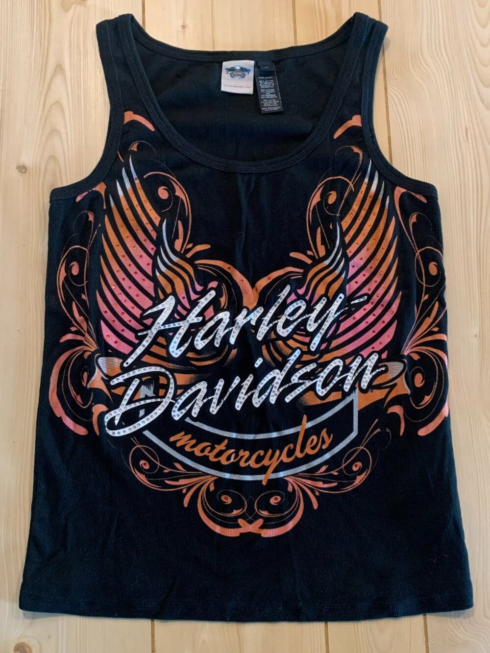 Harley-Davidson Motorcycles Biker Grunge Punk Sleeveless Tank Top Women's 1W